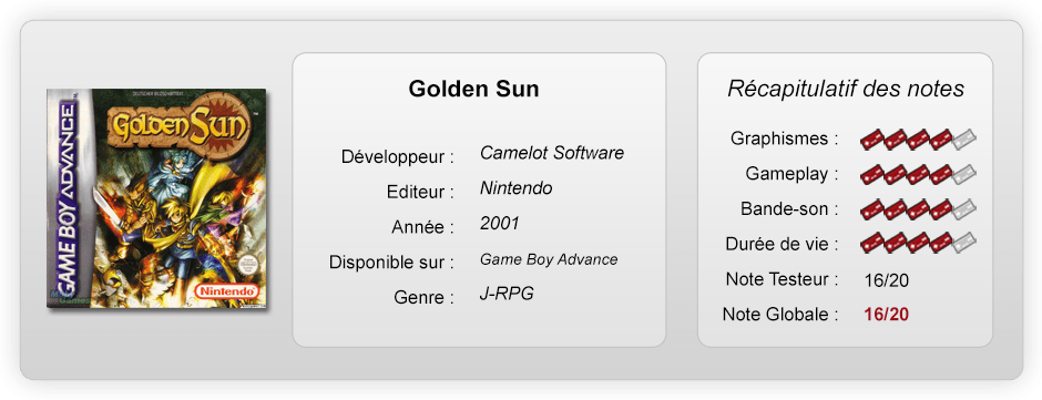 Golden Sun - Notes